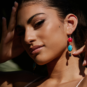 orecchini con agata rossa