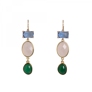 orecchini con cristalli azzurri